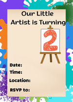 Little Artist Turning Two Birthday