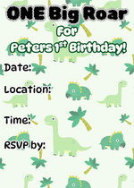 One Big Roar First Birthday Party