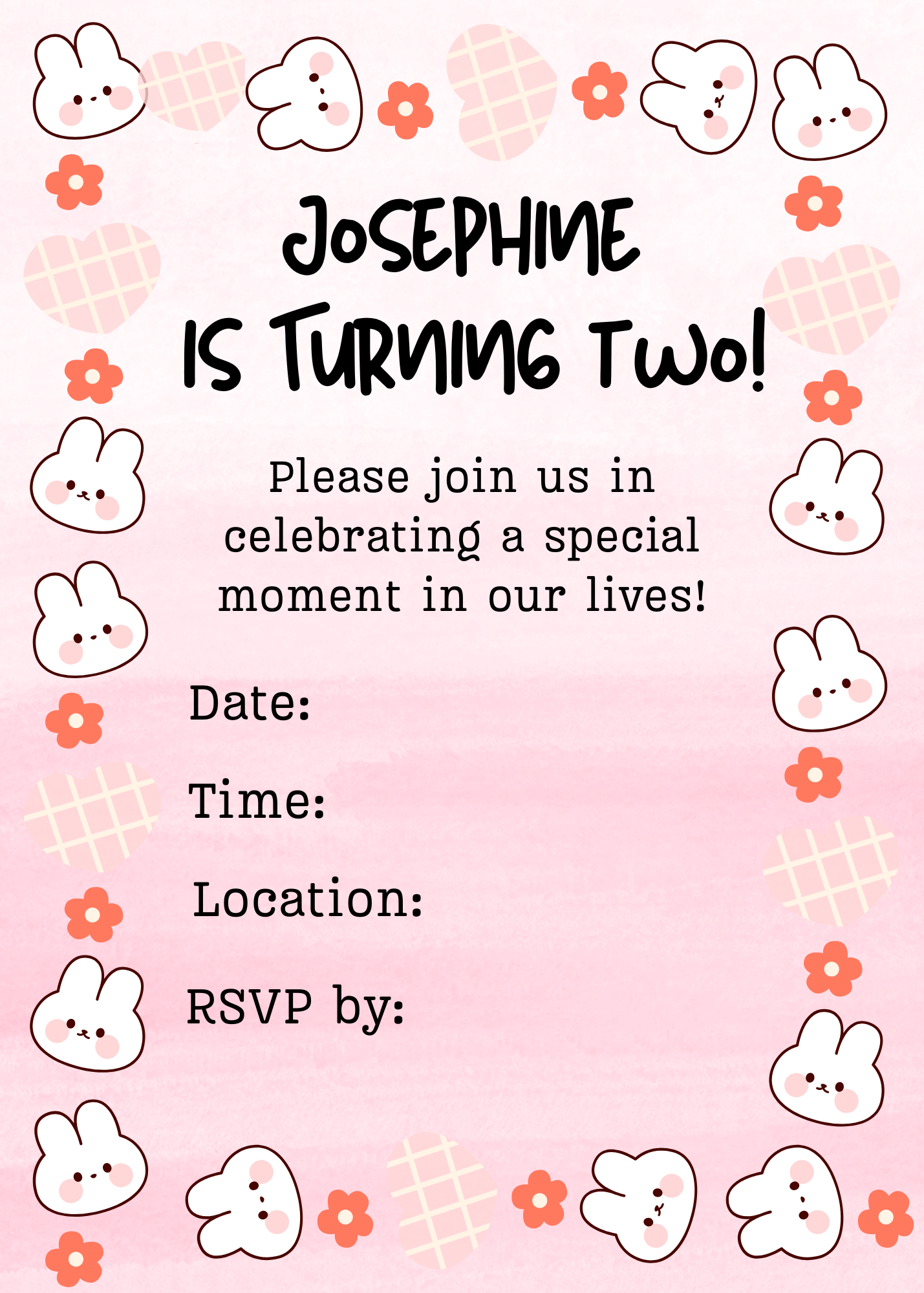 Bunny Theme Second Birthday