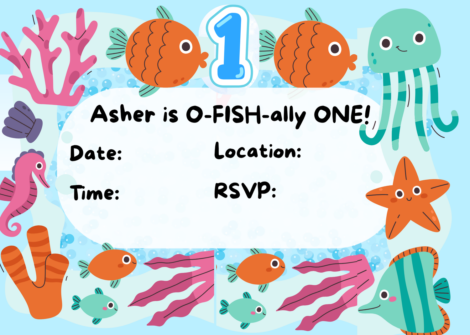 O-Fish-ally One First Birthday
