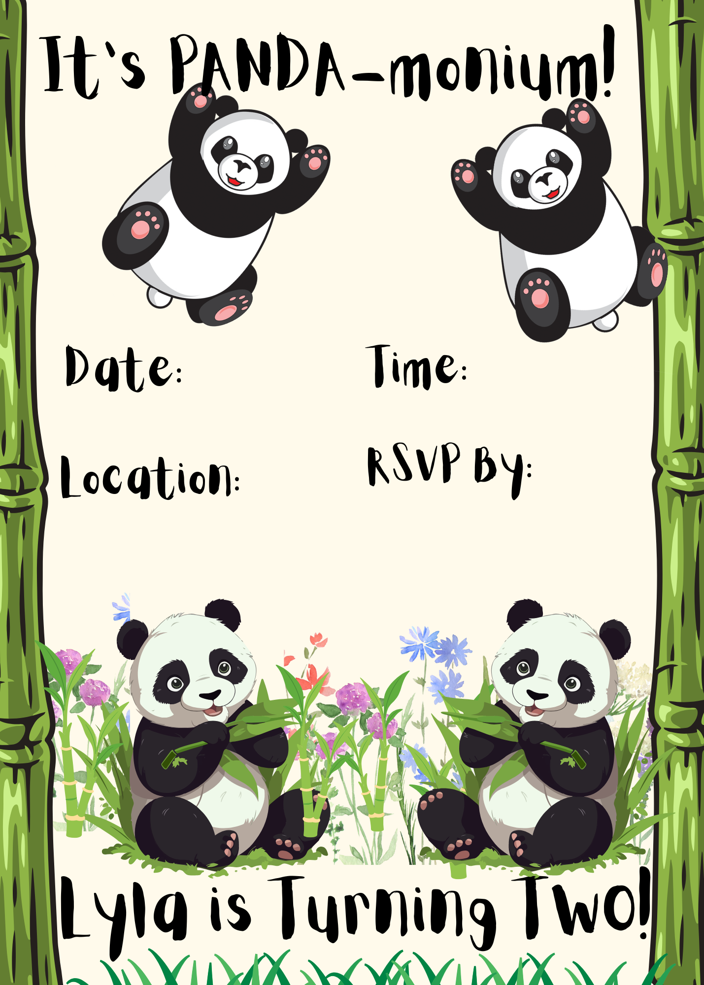 Panda Theme Second Birthday