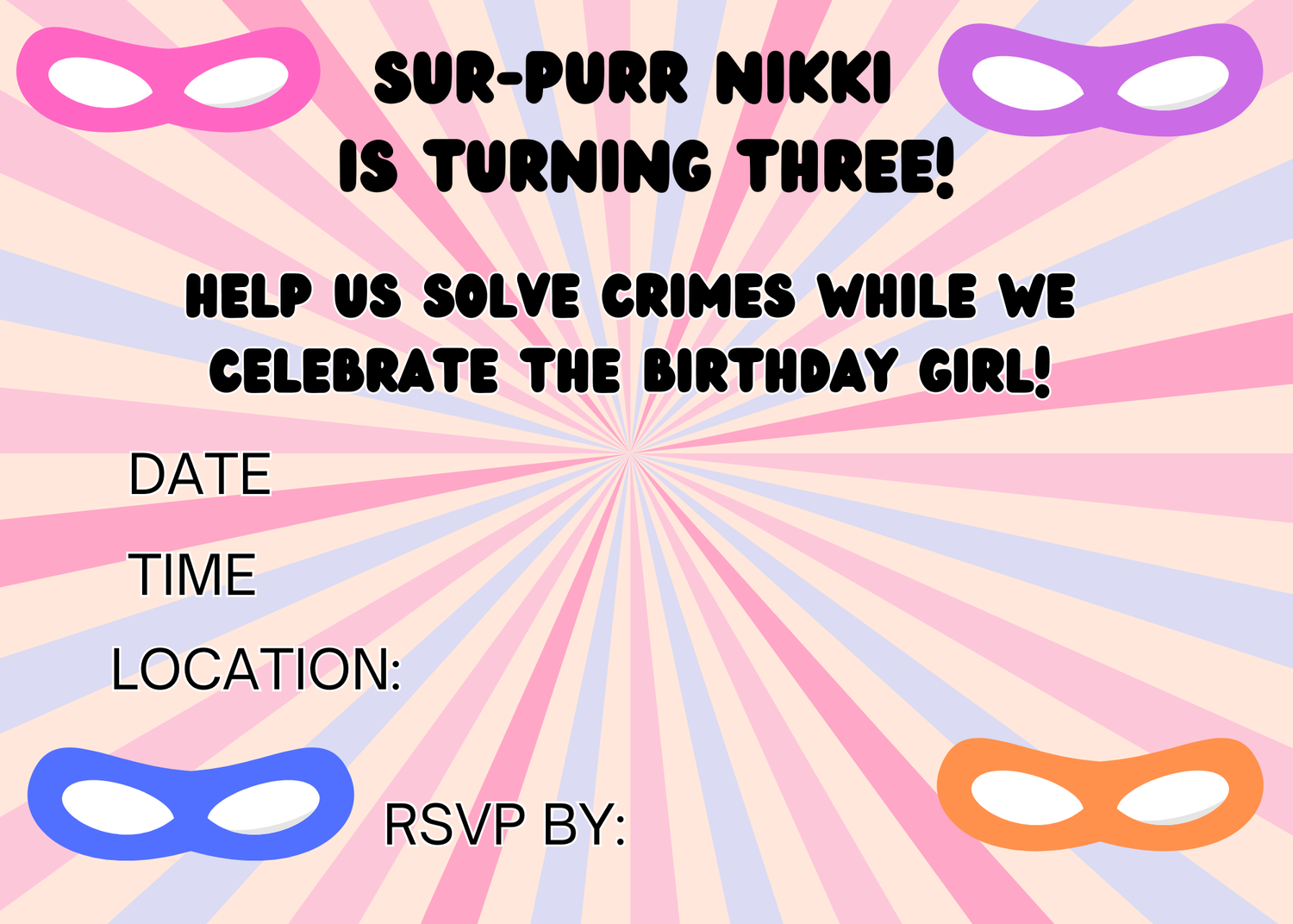 Sur-Purr Theme Third Birthday