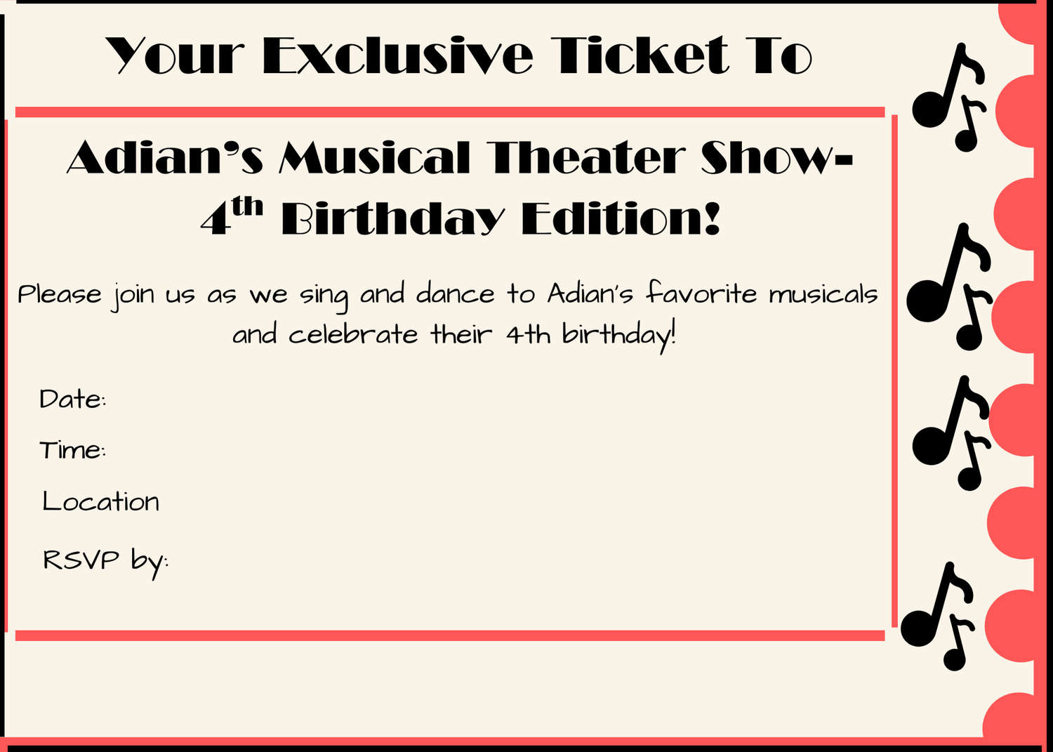 Theater Theme Fourth Birthday