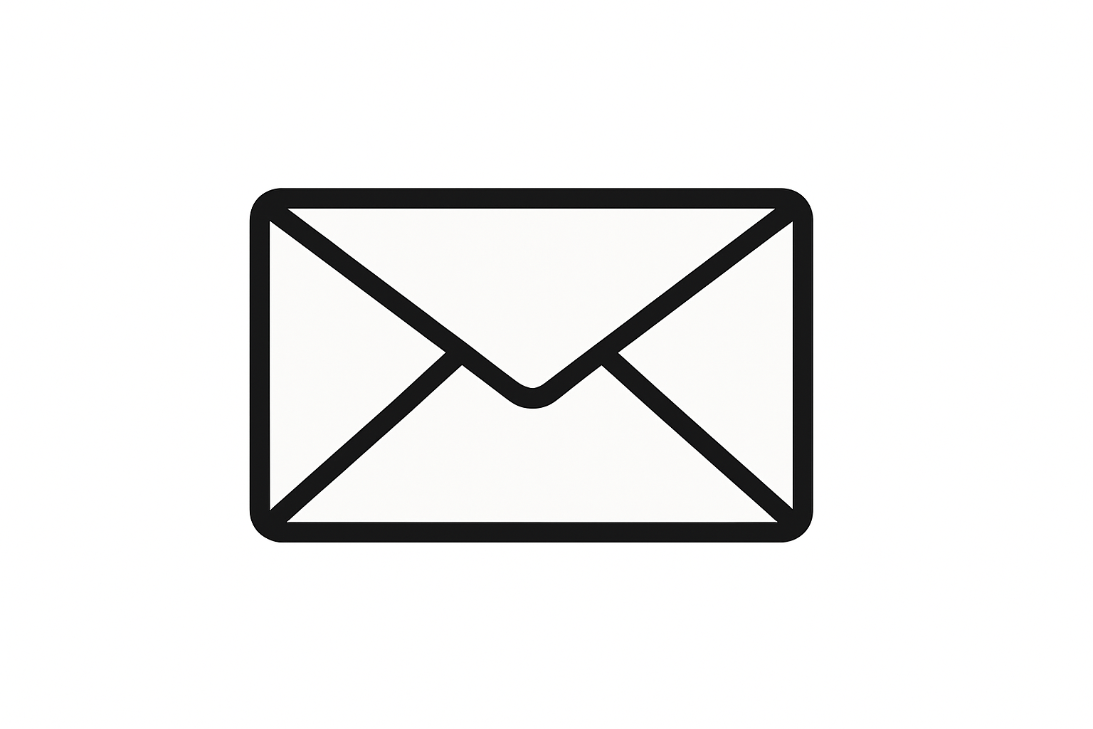 image of a envelope with black outline